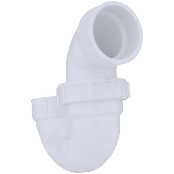 PVC 00708P 0800HA Charlotte Pipe 1-1/2 In. White PVC P-Trap with Union