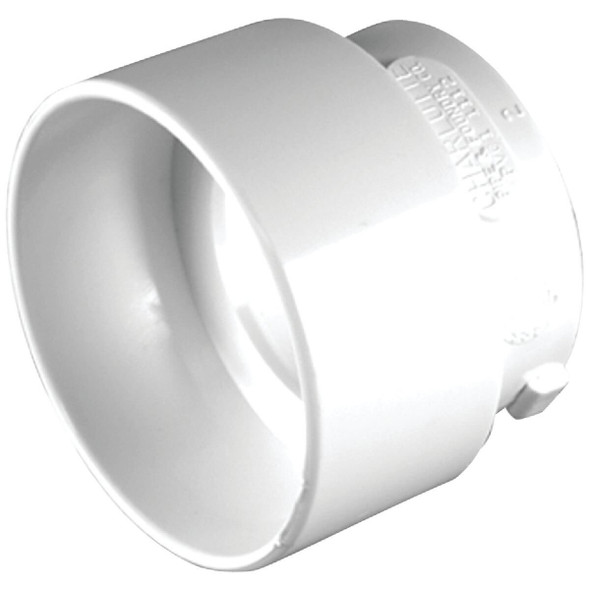 PVC 01112  0800HA Charlotte Pipe 3 In. Sch 30 SPG x 2 In. Sch 40 Hub DWV Reducing PVC Bushing