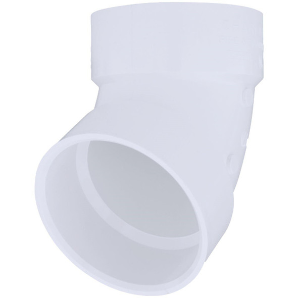 PVC 00319  1200HA Charlotte Pipe 4 In. Schedule 40 60 Deg. DWV PVC Elbow (1/6 Bend)