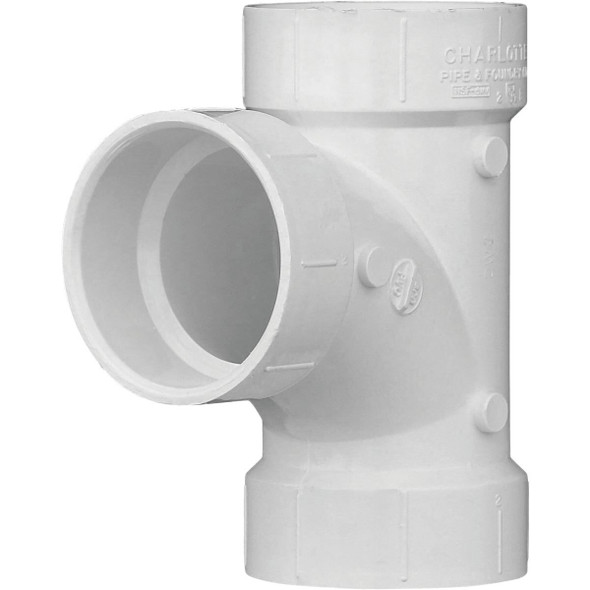 PVC 00400  1000HA Charlotte Pipe 2 In. Schedule 40 Sanitary PVC Tee