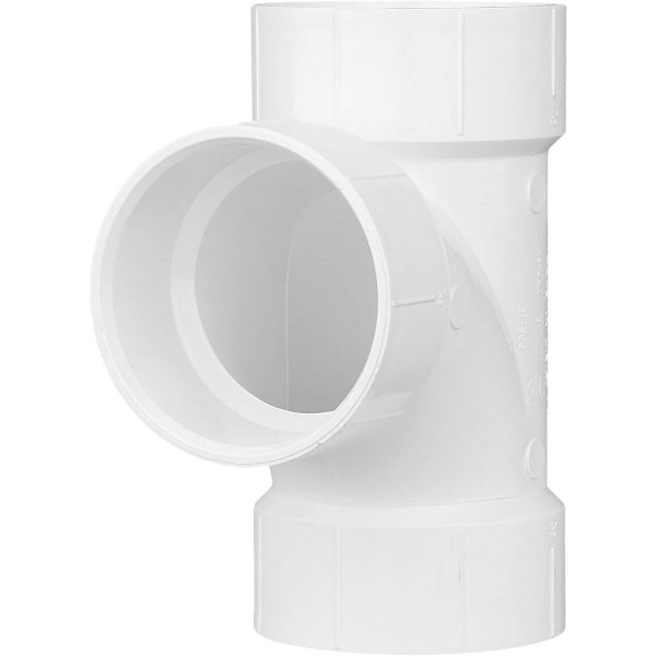 PVC 00400  1200HA Charlotte Pipe 3 In. Schedule 40 Sanitary PVC Tee