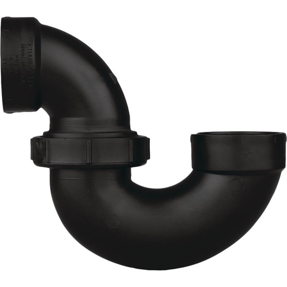 ABS 00708P 0600HA Charlotte Pipe 1-1/2 In. Black ABS P-Trap with Union