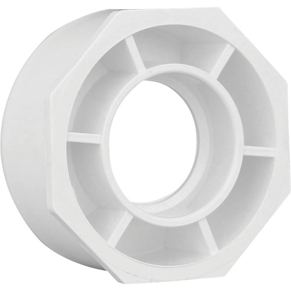 PVC 00107  1600HA Charlotte Pipe 4 In. SPG x 2 In. Hub Schedule 40 DWV Reducing PVC Bushing