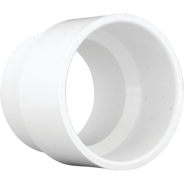 PVC 00109  1400HA Charlotte Pipe 3 In. Hub x 3 In. MIP Schedule 40 DWV PVC Adapter