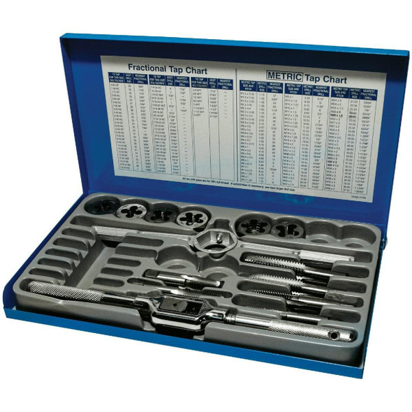 98902 Century Drill & Tool Tap and Die Fractional Set (14-Piece)