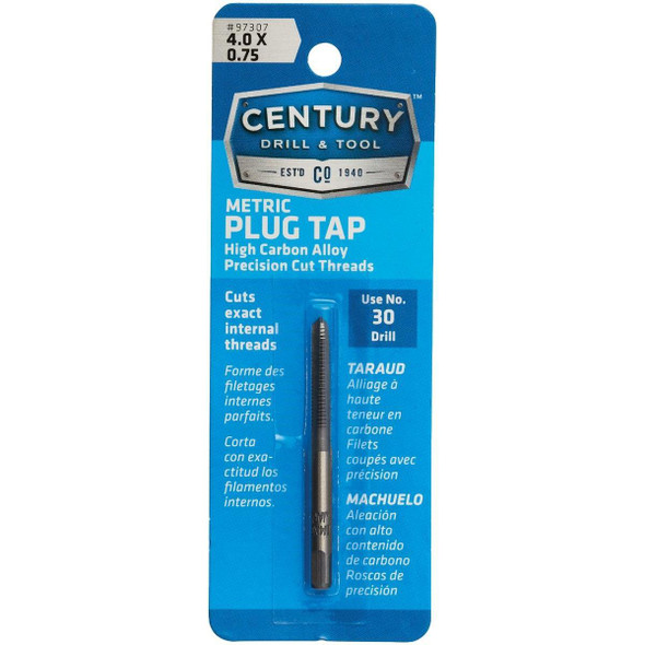 97307 Century Drill & Tool 4.0x0.75 Carbon Steel Metric Tap