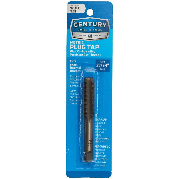 97319 Century Drill & Tool 12.0x1.25 Carbon Steel Metric Tap
