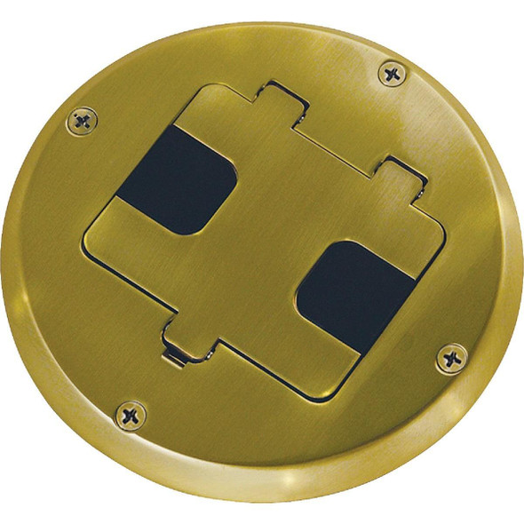 FBCVBR-TRWR-KIT Southwire Brass 5.6 In. x 5.9 In. Floor Box Outlet Kit