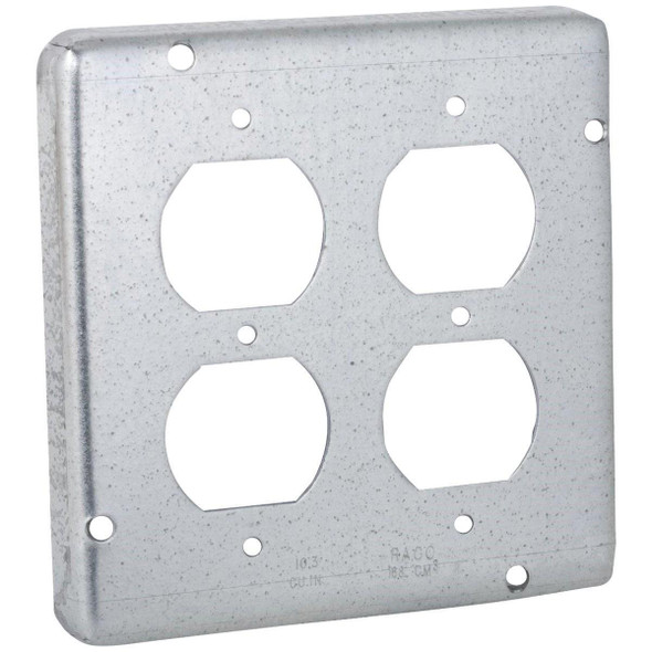 72C39-UPC Southwire 2-Duplex Receptacles 4-11/16 In. x 4-11/16 In. Square Device Cover