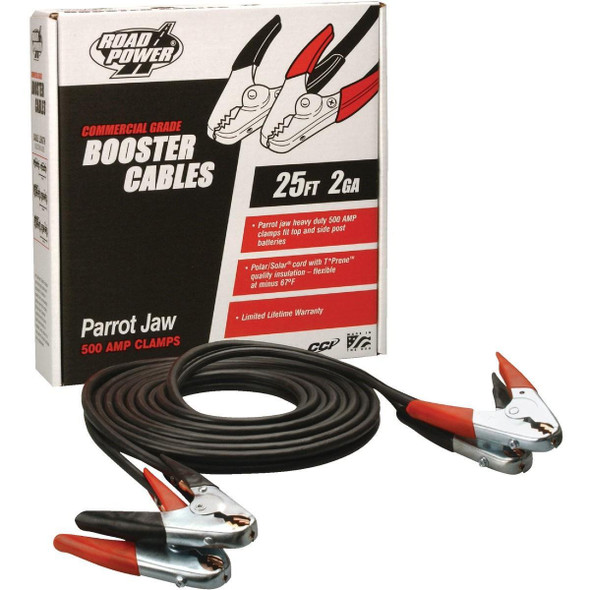 88620108 Road Power 25' 2 Gauge 500 Amp Booster Cable