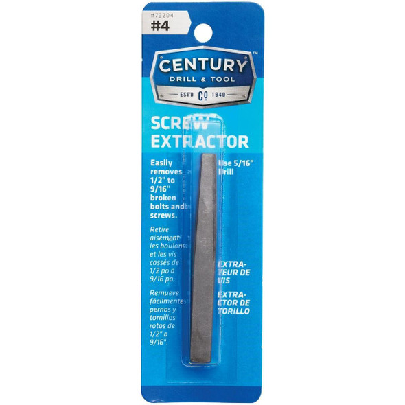 73204 Century Drill & Tool #4 Straight Flute Screw Extractor