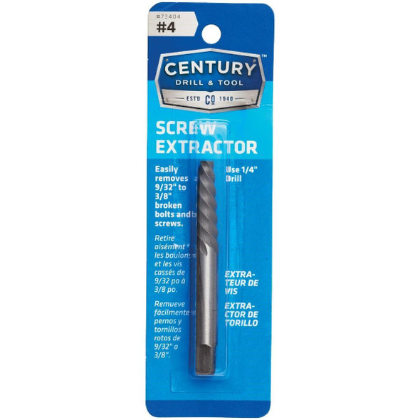 73404 Century Drill & Tool #4 Spiral Flute Screw Extractor