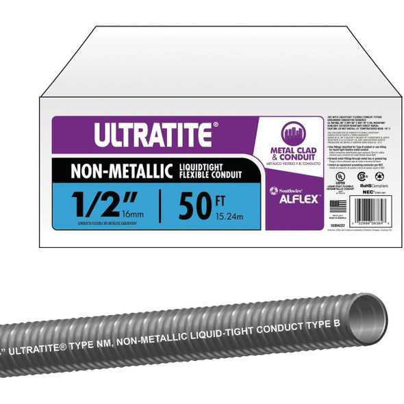 55094222 Southwire 1/2 In. x 50 Ft. Flexible Non-Metallic Liquid Tight Conduit