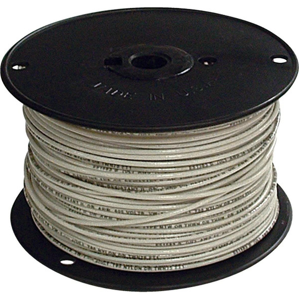 22956758 Southwire 500 Ft. 14 AWG Stranded White THHN Electrical Wire