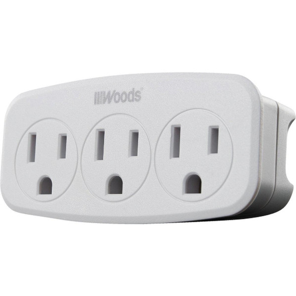 41013 Woods White 15A 3-Outlet Tap
