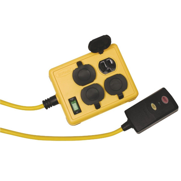 2516 Woods 6 Ft. 14/3 Yellow 4-Outlet GFCI Extension Cord