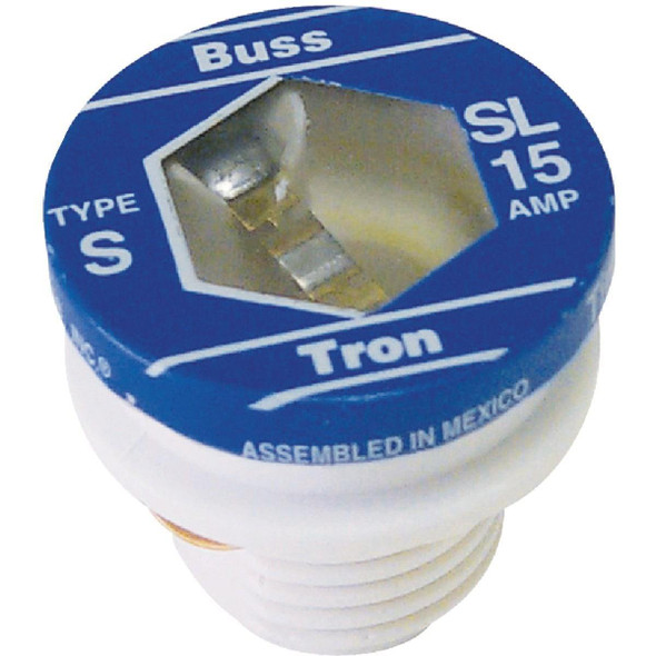 SL-15PK4 Bussmann 15A SL Time-Delay Plug Fuse (4-Pack)