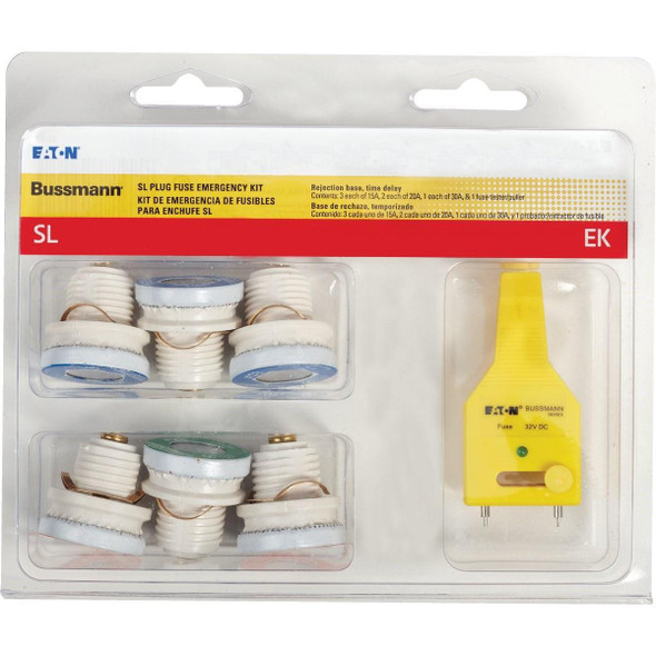 SL-EK Bussmann 15A to 30A 125V SL Plug Emergency Fuse Kit