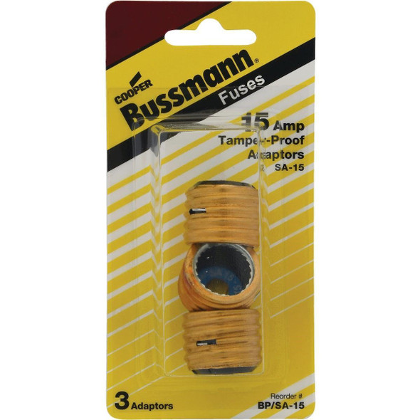 BP/SA-15 Bussmann Plug Rejection S-8, S-10, S-15 Fuse Adapter (3-Pack)