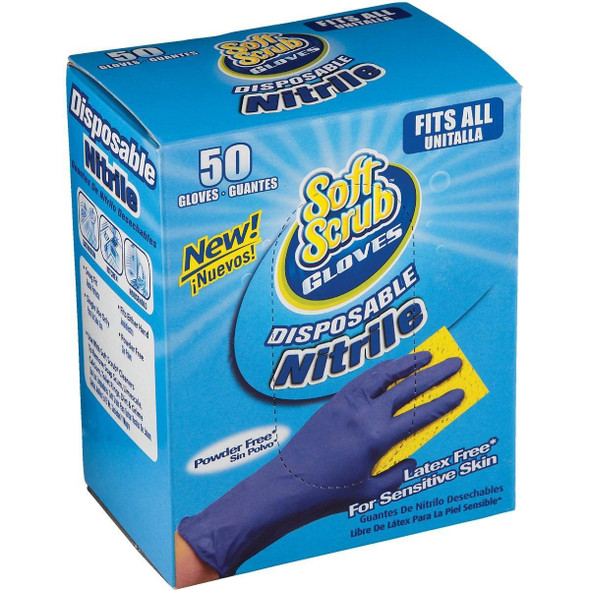 11150-16 Soft Scrub 1 Size Fits All Nitrile Disposable Glove (50-Pack)