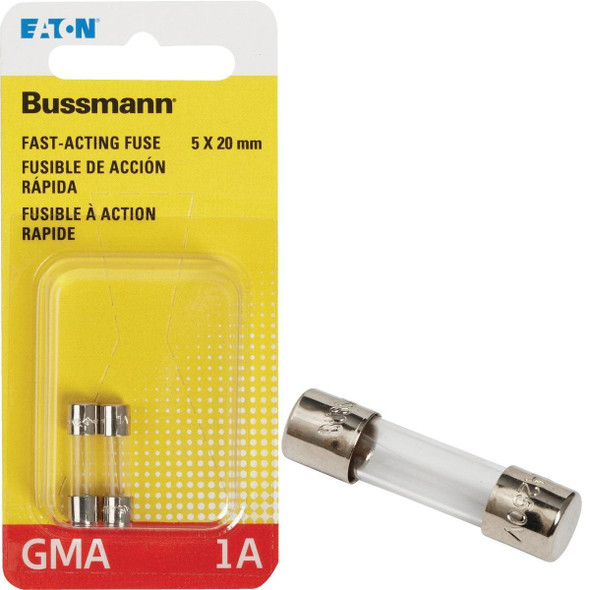 BP/GMA-1A Bussmann 1A GMA Glass Tube Electronic Fuse (2-Pack)