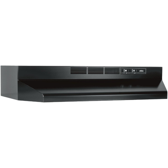 413023 Broan-Nutone 41000 Series 30 In. Non-Ducted Black Range Hood
