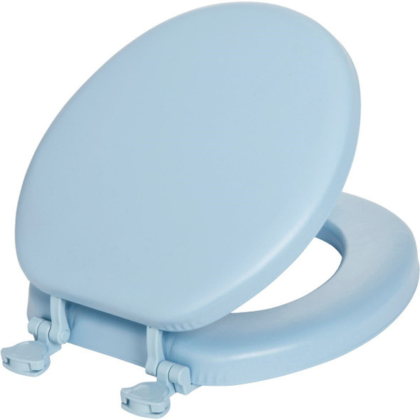 15EC_034 Mayfair by Bemis Round Closed Front Premium Soft Sky Blue Toilet Seat