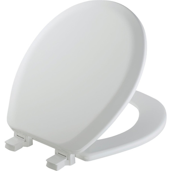 41EC000 Mayfair Advantage Round Closed Front White Wood Toilet Seat
