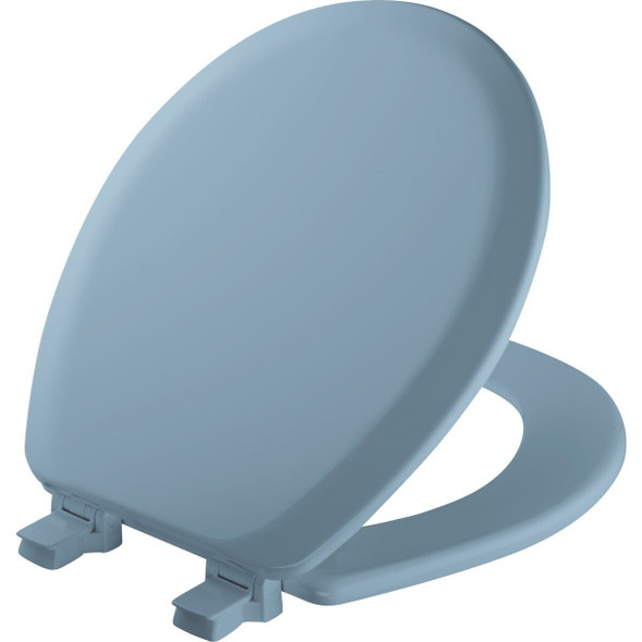 41EC034 Mayfair Advantage Round Closed Front Blue Wood Toilet Seat