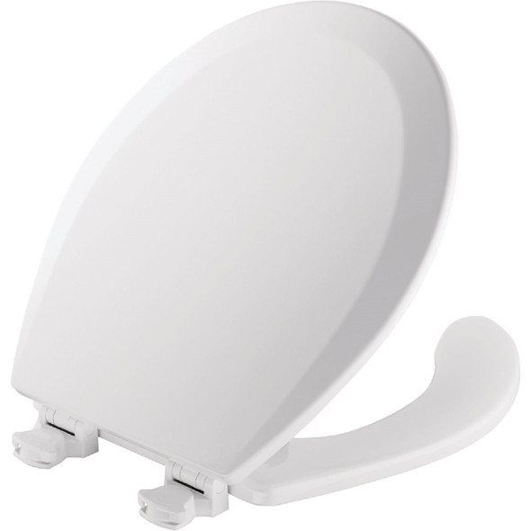 440EC000 Mayfair Round Open Front White Toilet Seat with Cover