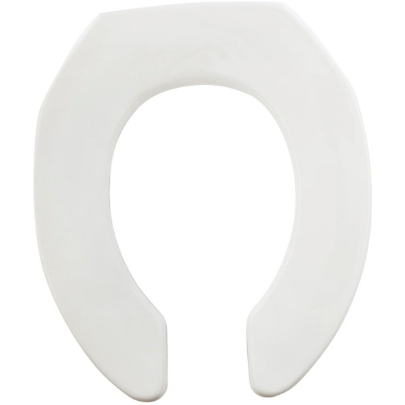 955C-000 Mayfair Commercial STA-TITE Round Open Front White Toilet Seat