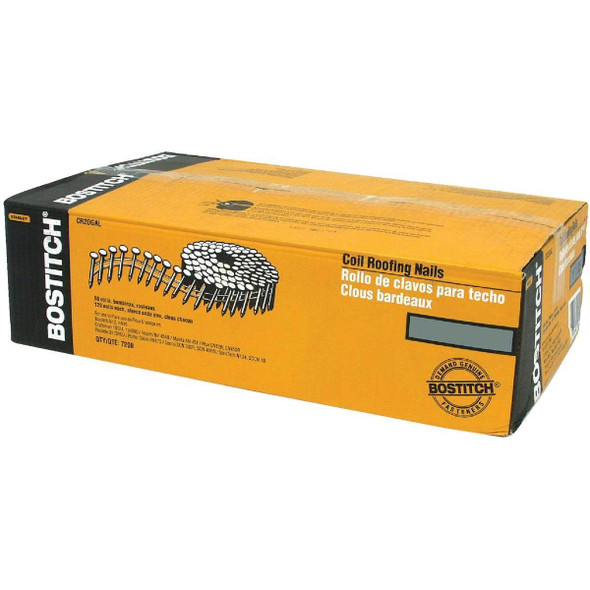 CR2DCGAL Bostitch 15 Degree Wire Weld Galvanized Coil Roofing Nail, 7/8 In. x .120 In. (7200 Ct.)