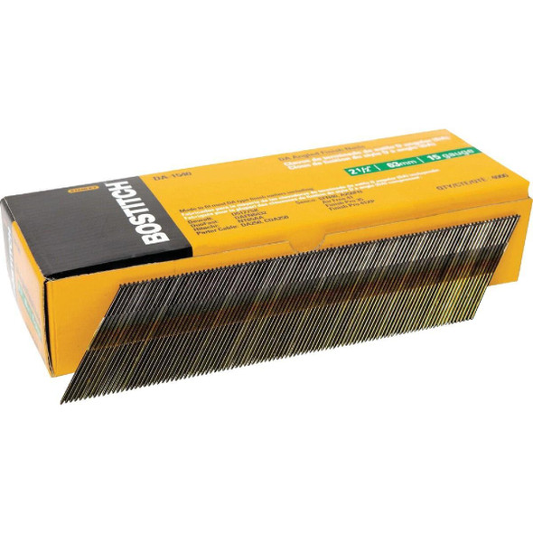 DA-1540 Bostitch 15-Gauge Bright Basic 34 Degree DA-Style Angled Finish Nail, 2-1/2 In. (4000 Ct.)