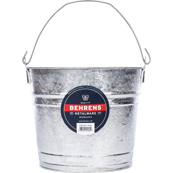 1210 Behrens 10 Qt. Hot-Dipped Steel Pail
