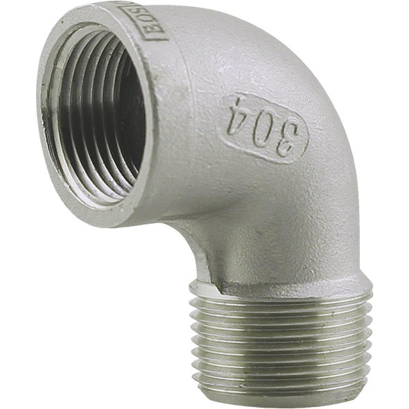 U2-SSSE-05 PLUMB-EEZE 1/2 In. FIP 90 Deg. Stainless Steel Street Elbow (1/4 Bend)