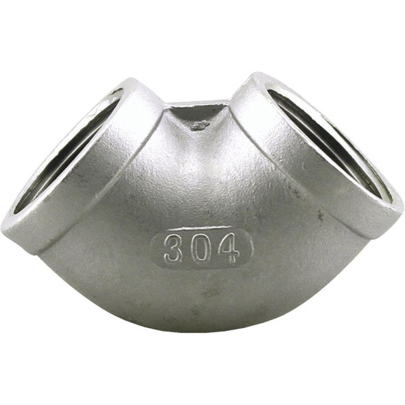 U2-SSE-03 PLUMB-EEZE 3/8 In. FIP 90 Deg. Stainless Steel Elbow (1/4 Bend)