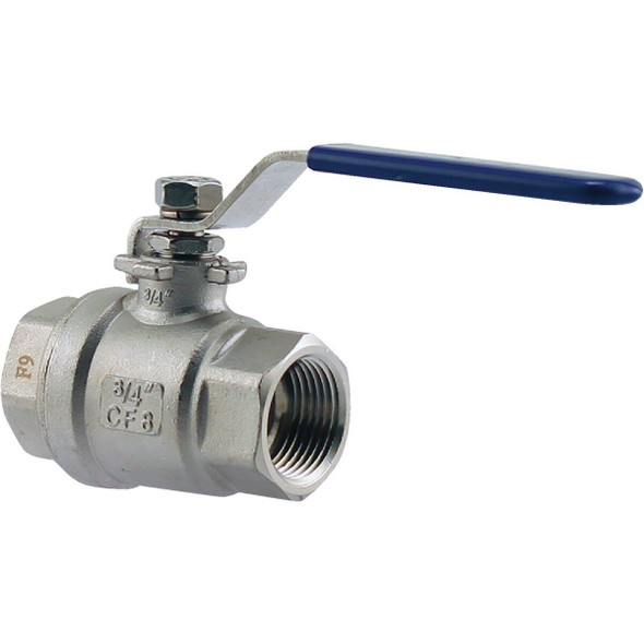 PEBVSS-1010 PLUMB-EEZE 1 In. FPT Stainless Steel Full Port Ball Valve