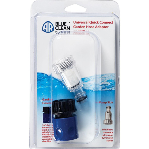 PW909103K-R AR Blue Clean 3/4 Pressure Washer Quick Connect Socket Kit with Filter