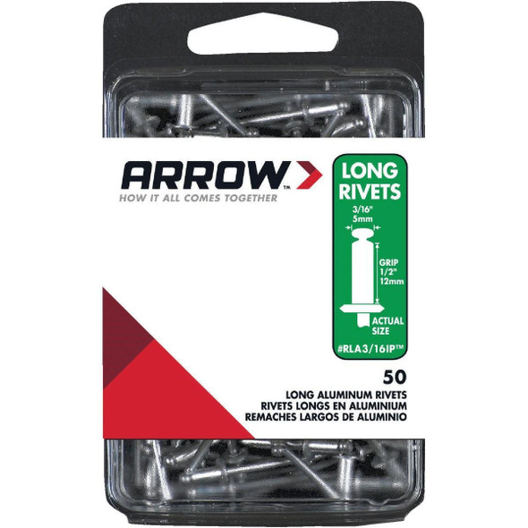 RLA3/16IP Arrow 3/16 In. x 1/2 In. Aluminum Rivet (50-Count)