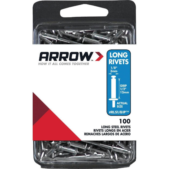 RLS1/8IP Arrow 1/8 In. x 1/2 In. Steel Rivet (100-Count)