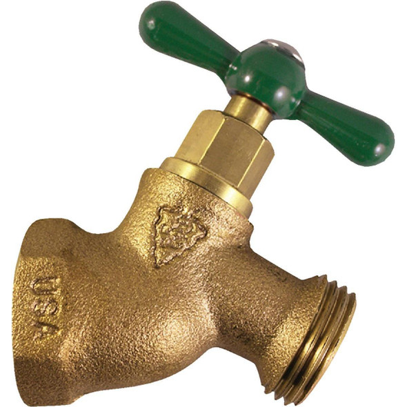 353LF Arrowhead Brass 3/4 In. FIP x 3/4 In. Male Hose Thread No-Kink Hose Bibb