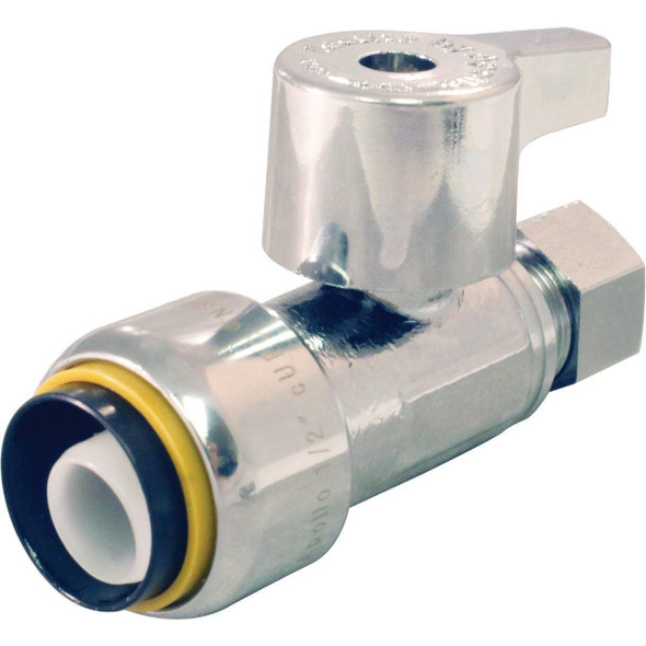 APXPV1238S Apollo Retail 1/2 In. x 3/8 In. Quick-Connect Quarter Turn Straight Valve