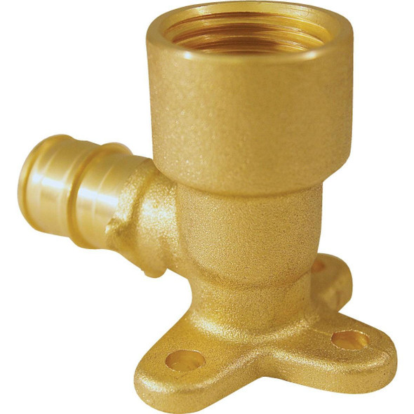 EPXDEE12 Apollo Retail 1/2 In. Barb x 1/2 In. FNPT 90 Deg. Brass Drop Ear PEX Elbow, Type A (1/4 Bend)