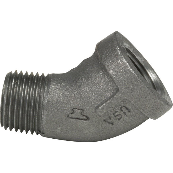 8700128310 Anvil 1-1/4 In. 45 Deg. Street Malleable Black Iron Elbow (1/8 Bend)