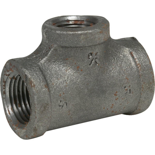 8700121505 Anvil 3/4 In. x 1/2 In. x 1/2 In. Reducing Malleable Black Iron Tee