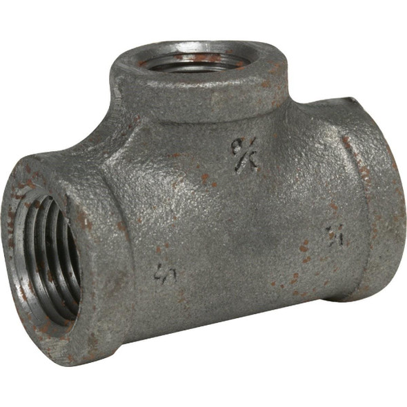 8700121604 Anvil 1 In. x 1 In. x 3/4 In. Reducing Malleable Black Iron Tee