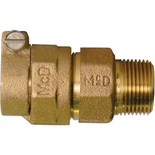 74753-22 A A Y McDonald 1 In. CTS x 3/4 In. MIPT Brass Low Lead Connector