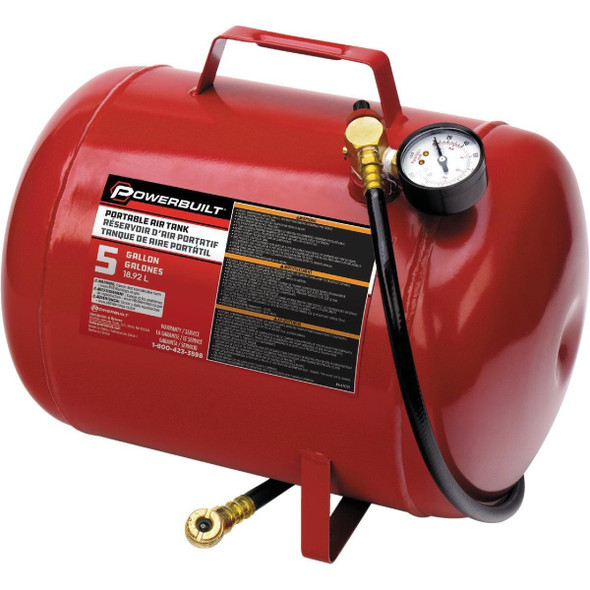 647011 Powerbuilt 5 Gallon Portable Shop Air Tank