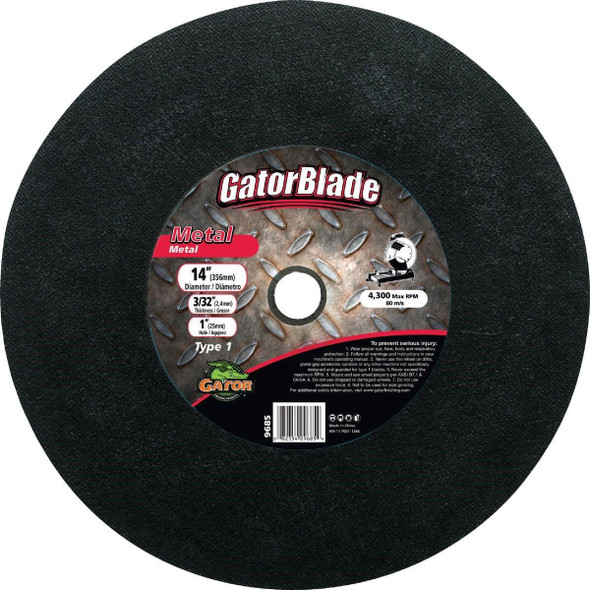 9675 Gator Blade Type 1 12 In. x 3/32 In. x 1 In. Metal Cut-Off Wheel