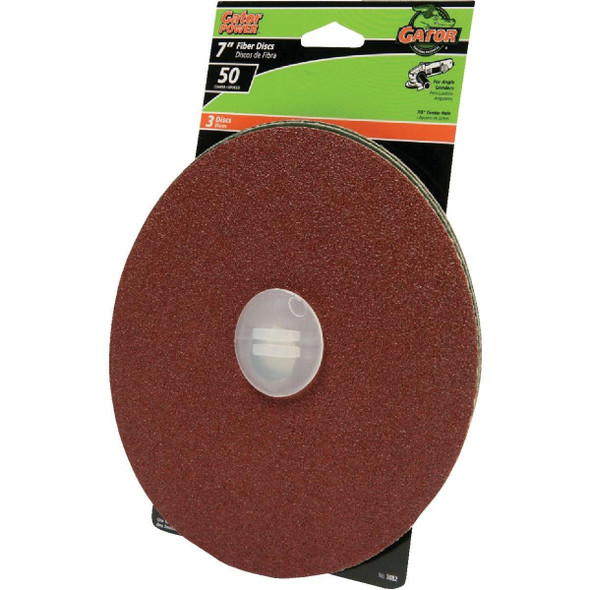 3082 Gator 7 In. 50 Grit Fiber Disc (3-Pack)